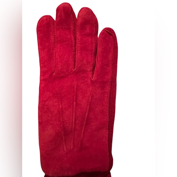 Thinsulate Red Suede Insulated Gloves - Picture 5 of 9